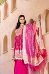 Rani Dolna Readymade Sharara Set With Khaddi Georgette Dupatta