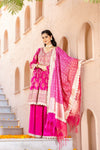 Rani Dolna Readymade Sharara Set With Khaddi Georgette Dupatta