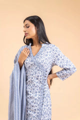 Cotton Kurti And Pant With Cotton Dupatta