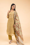 Tussar Chanderi Cotton Readymade Suit And Pant With Chanderi Cotton Dupatta