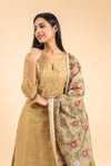 Tussar Chanderi Cotton Readymade Suit And Pant With Chanderi Cotton Dupatta