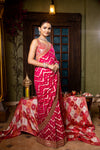 Rani Organza Embroidered Sequence Saree With Readymade Blouse