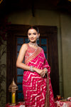 Rani Organza Embroidered Sequence Saree With Readymade Blouse