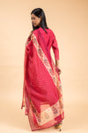 Rani Muslin Readymade Suit And Pant With Chanderi Cotton Dupatta