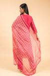 Magenta Chanderi Cotton Readymade Suit And Pant With Dupatta