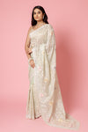 Pista Organza Embellished Embroidered Saree (Ft:-Mahima Khanchandani)