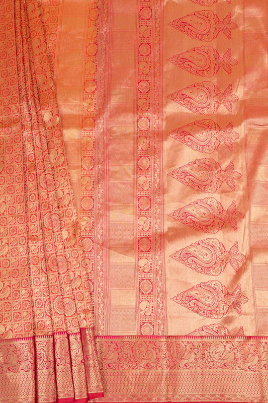 South Indian Handloom Woven Zari Saree