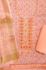 Cotton Unstitched Suit With Dupatta