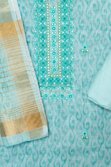 Cotton Unstitched Suit With Dupatta