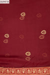 Garnet Crepe Unstitched Suit And Dupatta With Woven Zari