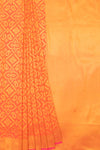 Coral Banarasi Woven Zari Saree With Unstitched Blouse