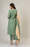 Pista Cotton Readymade Suit And Pant With Cotton Dupatta