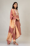 Onion Cotton Readymade Suit And Pant With Cotton Dupatta