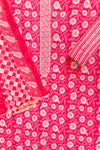 Coral Floral Printed Cotton Unstitched Suit With Dupatta