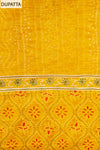 Mustard Cotton Embroidered Unstitched Suit With Dupatta