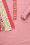 Pink Digital Printed Cotton Unstitched Suit With Dupatta