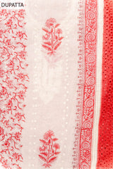 Coral Digital Printed Cotton Unstitched Suit With Dupatta