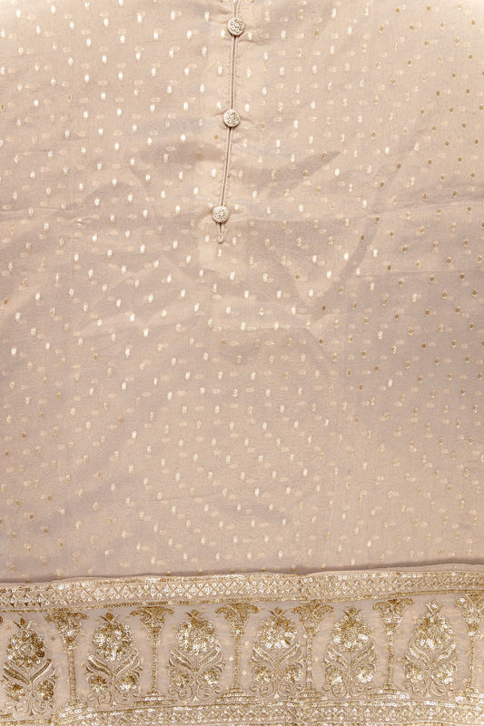 Tussar Cotton Unstitched Suit With Chinon Dupatta (Ft:-Arti Chauhan)