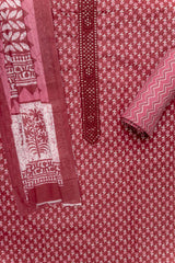 Gajari Digital Printed Cotton Unstitched Suit With Dupatta