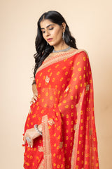 Georgette Sequence Saree With Bandhini Print (Ft:- Nandita Suchak)