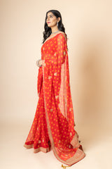 Georgette Sequence Saree With Bandhini Print (Ft:- Nandita Suchak)