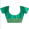 Bottle Green Kanjivaram Silk Saree With Unstitched Blouse