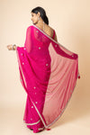 Georgette Swarovski Saree With Leheriya Print