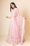 Gajari Net Lehenga Set With Readymade Blouse