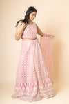 Gajari Net Lehenga Set With Readymade Blouse