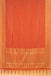 Maroon Organza Banarasi Woven Zari Saree With Unstitched Blouse