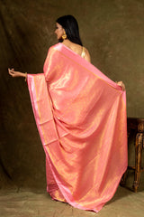 Gajari South India Silk Saree With Unstitched Blouse