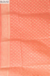 Rose Pink Chanderi Cotton Saree With Unstitched Blouse