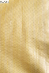 Lemon Gold Dola Banarasi Woven Zari Saree With Unstitched Blouse