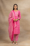 Rani Cotton Readymade Suit And Pant With Cotton Dupatta