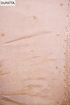 Stunningly Unique Onion Organza Unstitched Salwar Suit With Organza Dupatta