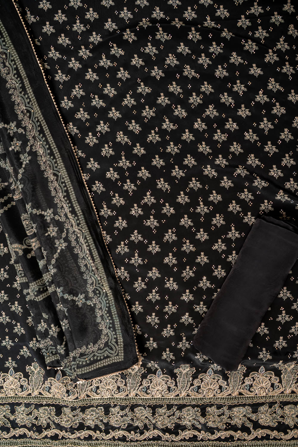 UN9034-RTC-551511 Black Unstitched Suit