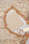 Off White Crepe Unstitched Salwar Suit - Hero