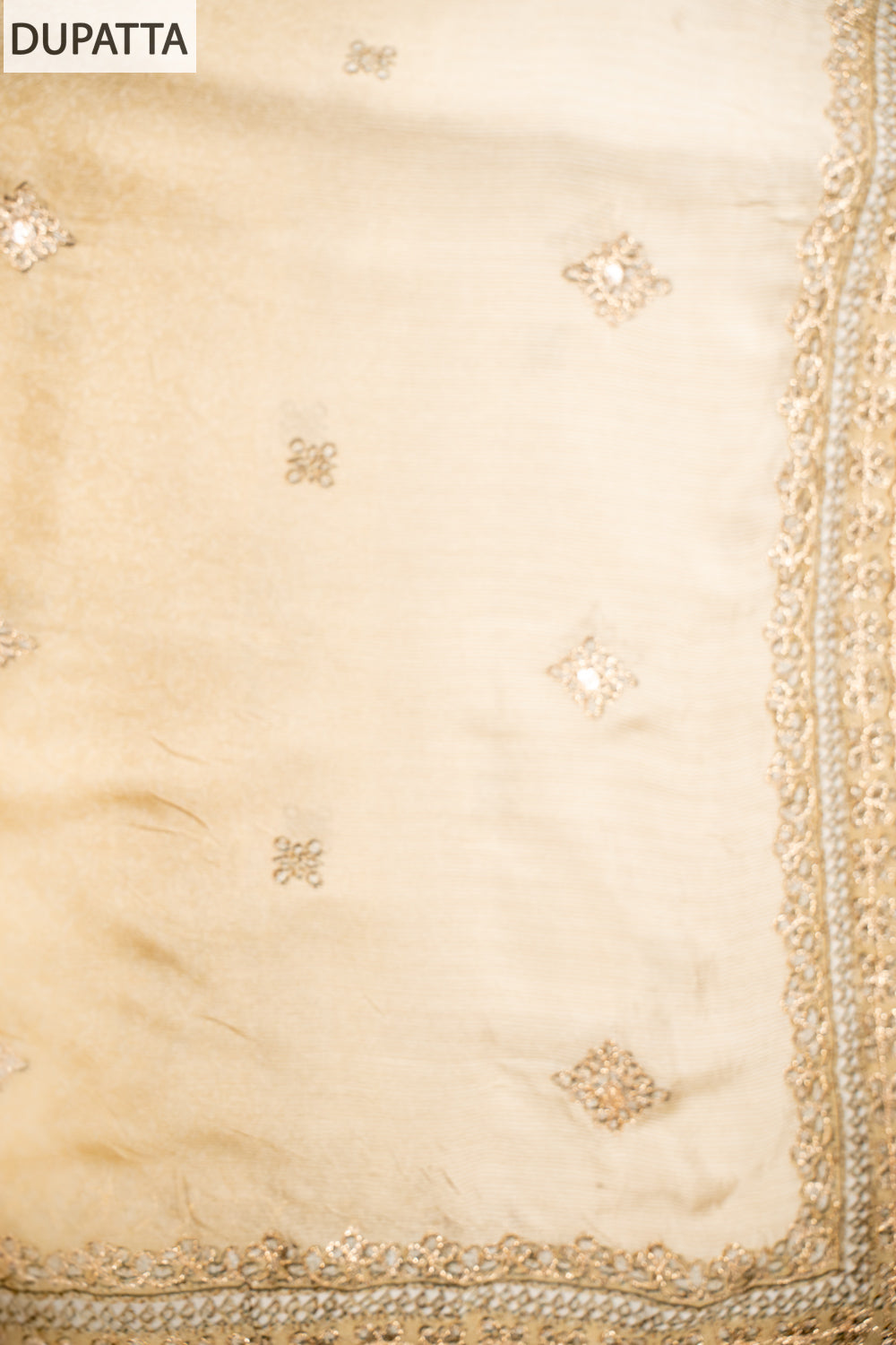 UN8808-RTC-540752 Tussar Mustard Dupatta fabric swatch