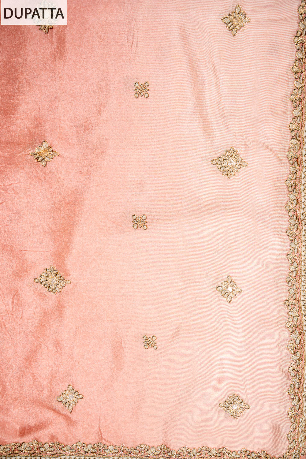 UN8808-RTC-540752 Tussar Gajari Dupatta fabric swatch