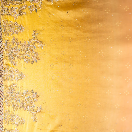 UN8894-KE-540822 Mustard Dupatta fabric swatch