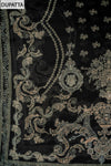 UN9034-RTC-551511 Black Dupatta fabric swatch