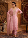 Graceful Charm Mauve Crush Tissue Unstitched Salwar Suit With Tissue Dupatta