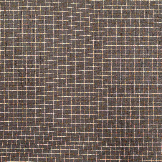Black Tussar Embroidered Saree - Unstitched Blouse Fabric
