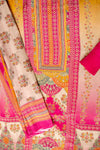 Tussar Rani Crepe Unstitched Suit - flat lay detail