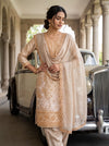 Timeless Beauty Tussar Silk Unstitched Salwar Suit With Chinon Dupatta