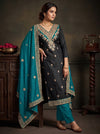 UN8807-RTC-540752 Black Rama Unstitched Suit styled look