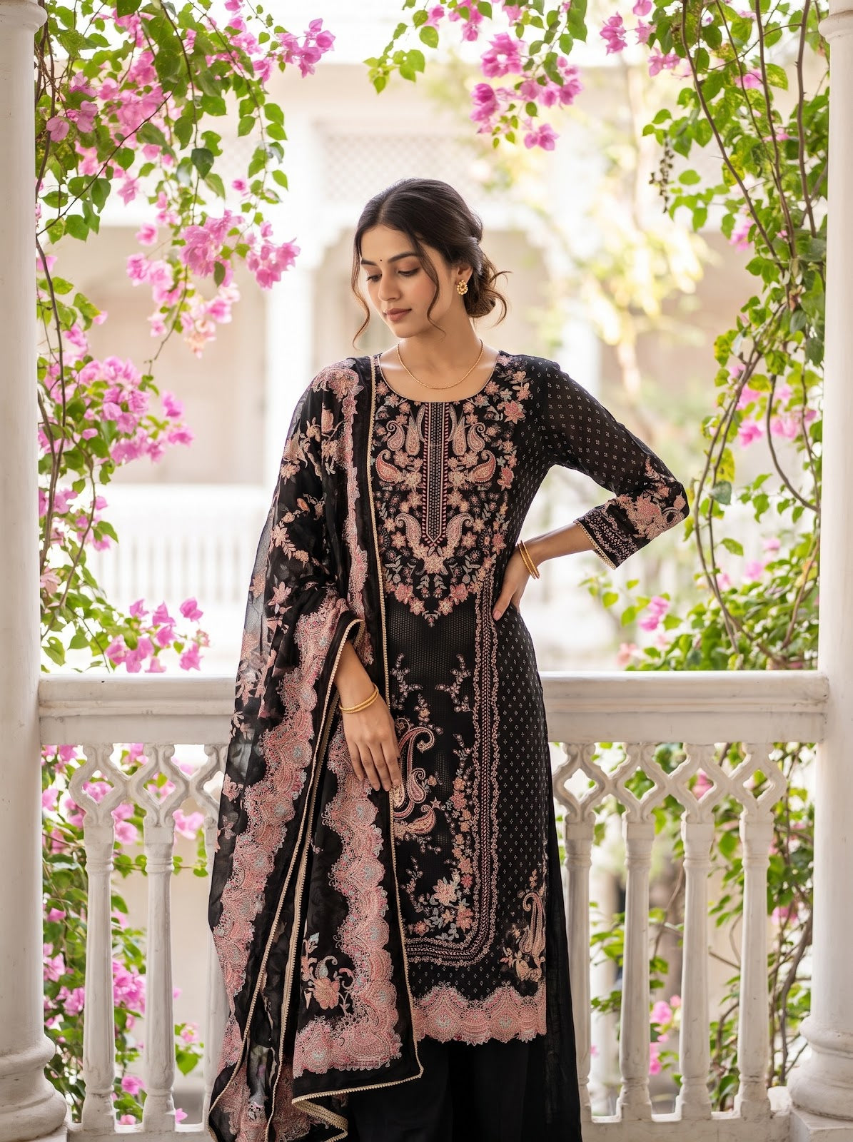 UN8814-RTC-540752 Black Unstitched Suit styled look