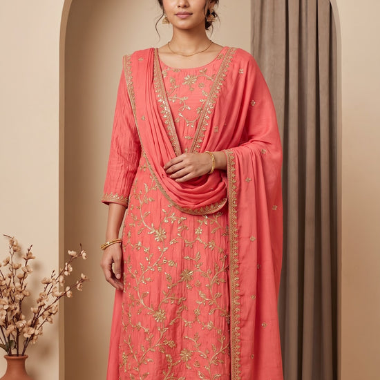 UN8820-RTC-540752 Gajari Unstitched Suit styled look