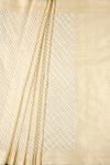 Tussar Kora Banarasi Woven Zari Saree With Unstitched Blouse