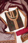 Asst Crepe Semi Stitched Salwar Suit With Dupatta